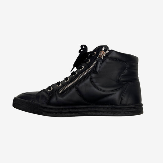 Black High Top Sneakers - 7