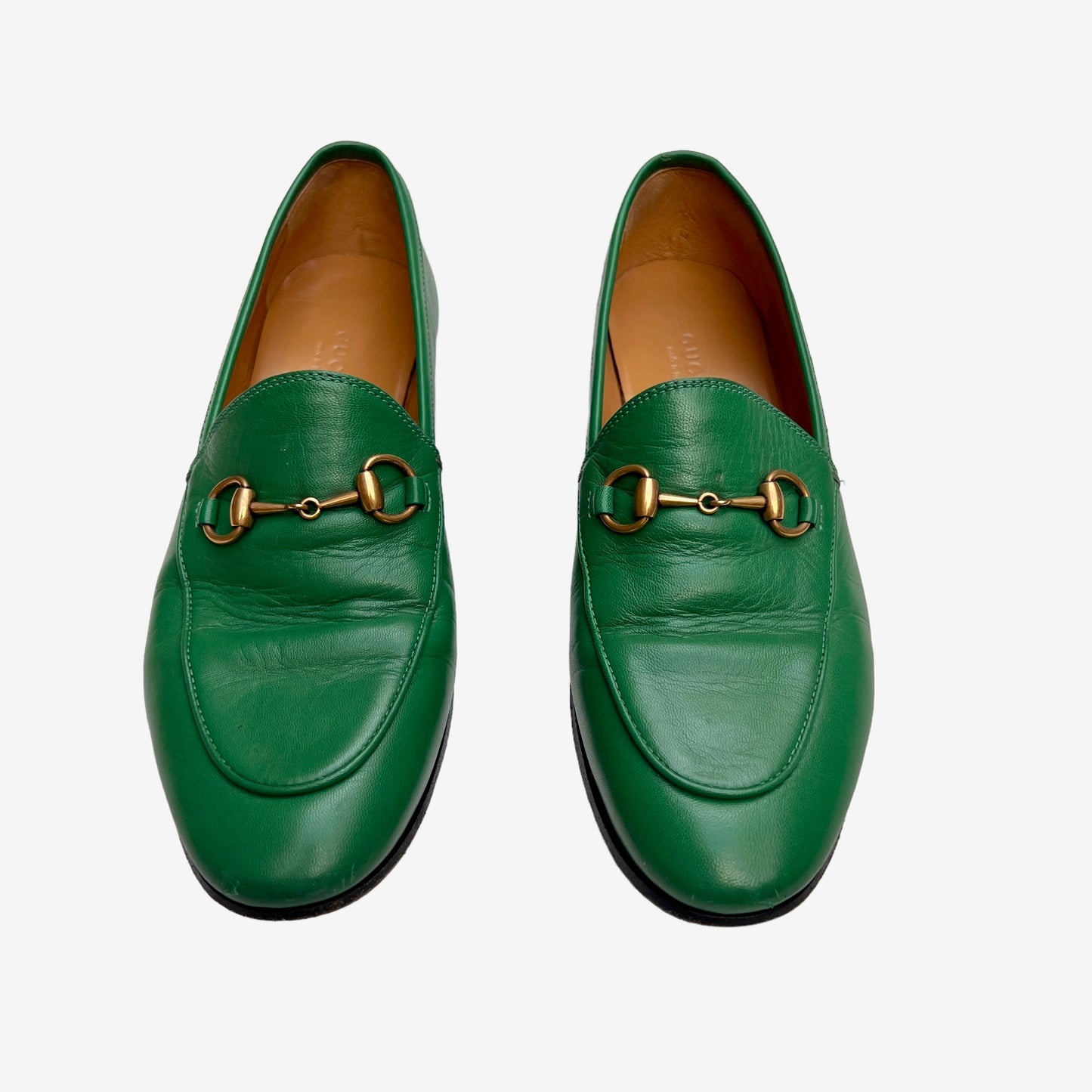 Green Leather Loafers - 7