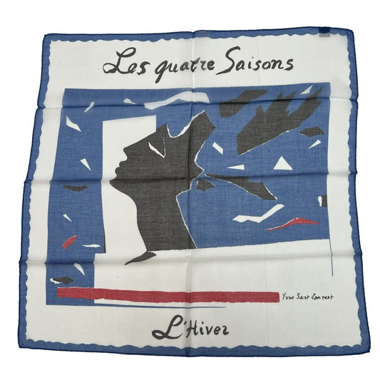 Blue & White "L'hiver" Scarf