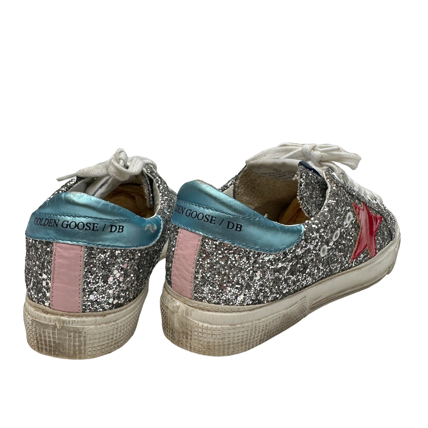 Silver Sparkly Sneakers - 7