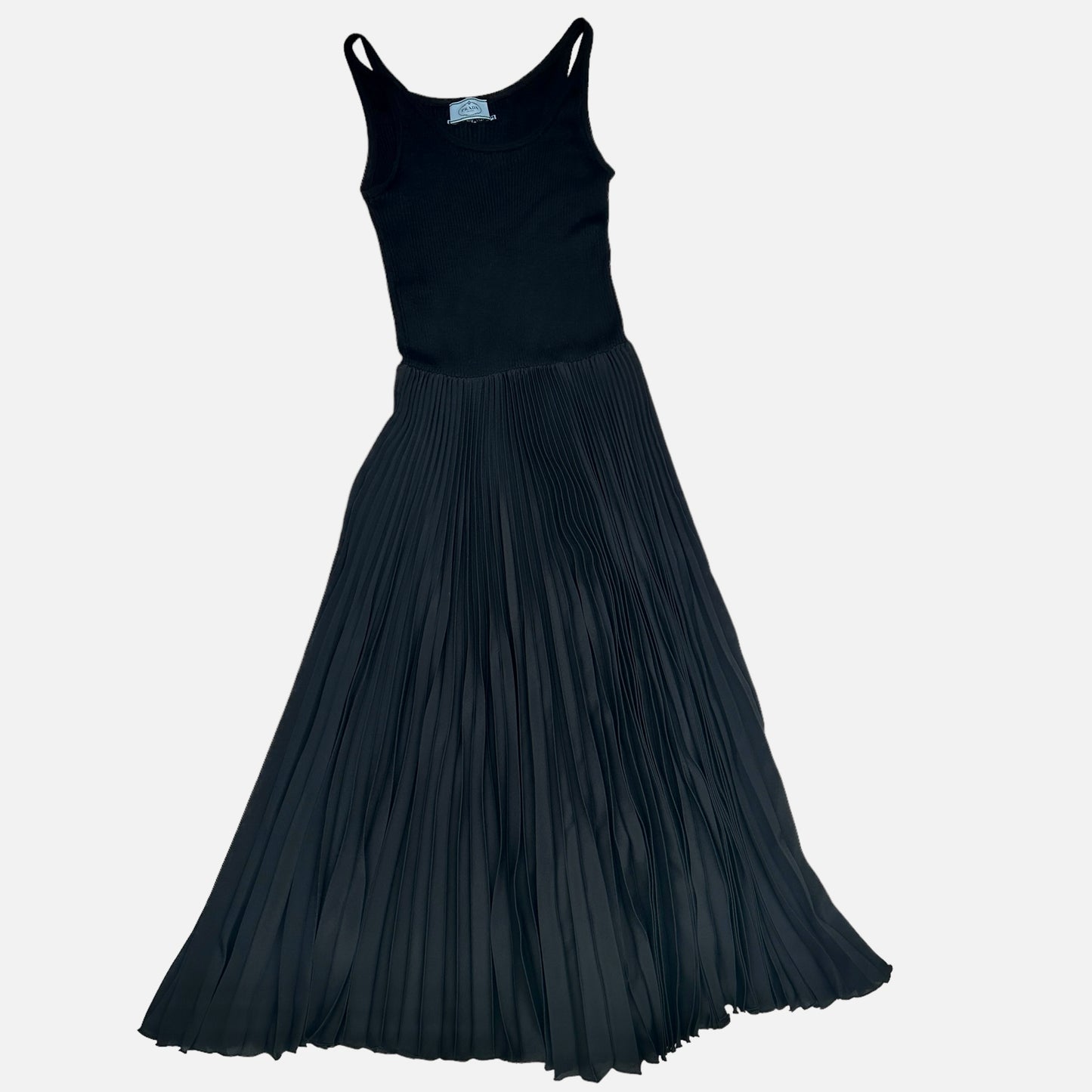 Black Pleated Dress - M