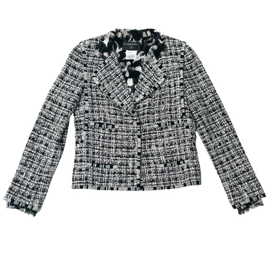 Black & White Tweed Blazer - M