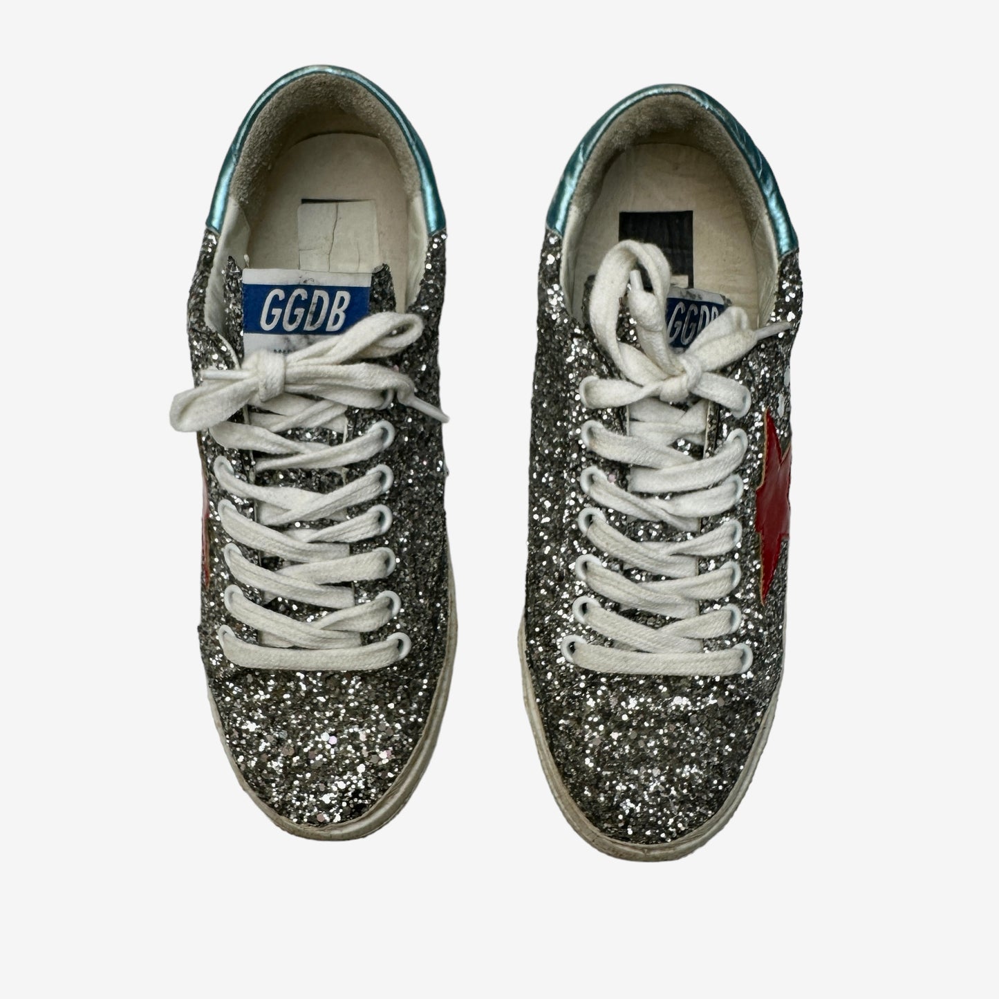 Silver Sparkly Sneakers - 7