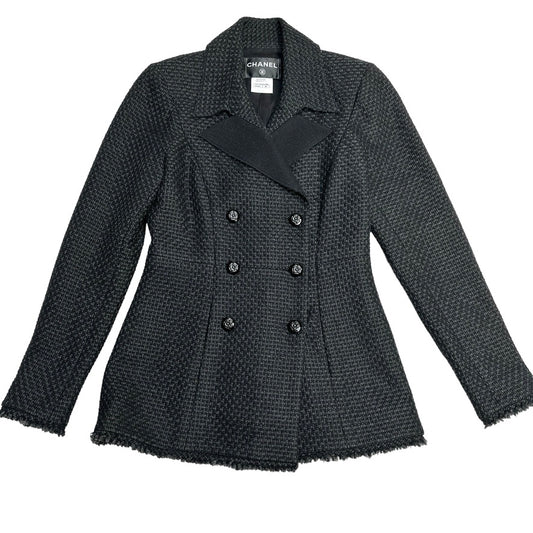 Black Tweed Blazer - M