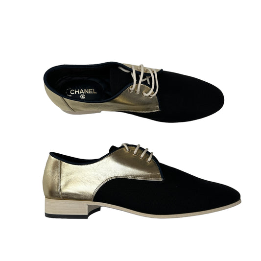 Black & Gold Loafers - 9.5