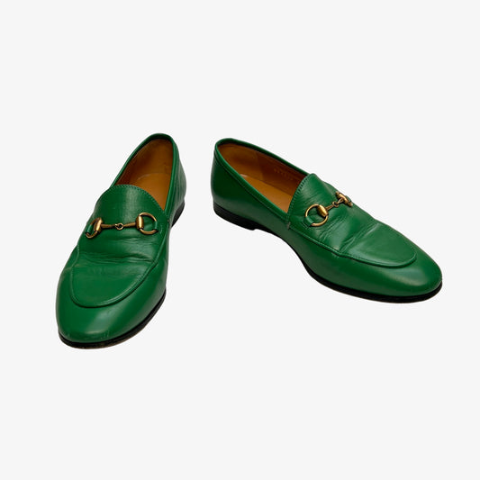 Green Leather Loafers - 7