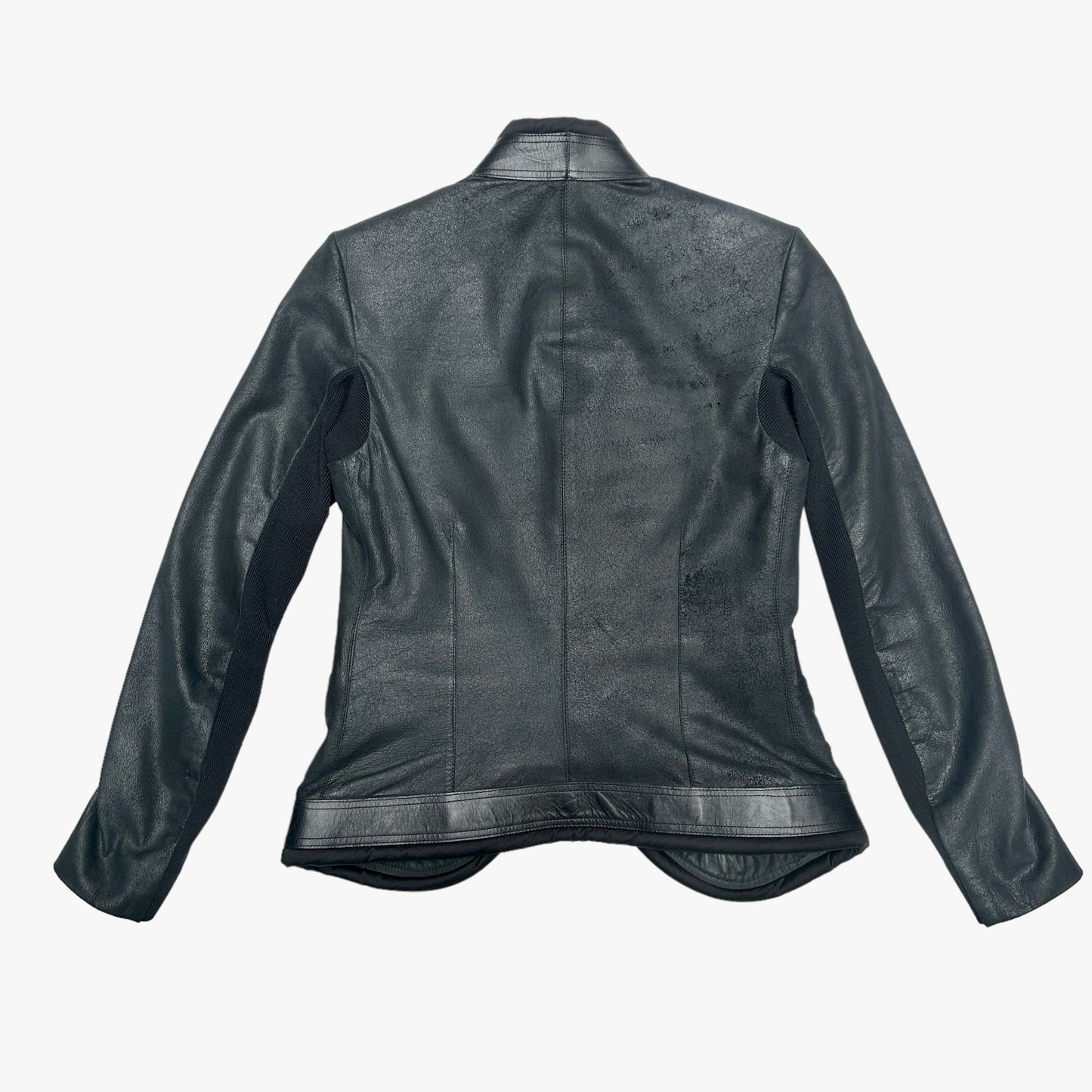 Black Suede & Leather Jacket - S