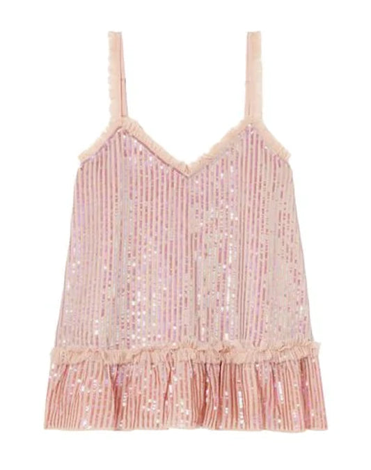 Pink Sequins Top - XS