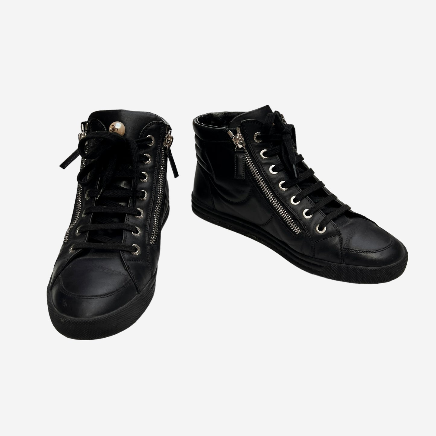 Black High Top Sneakers - 7