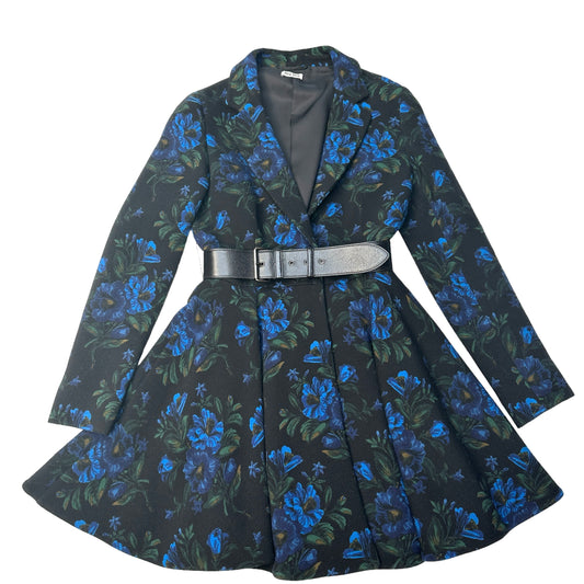 Floral Wool Coat - S/M