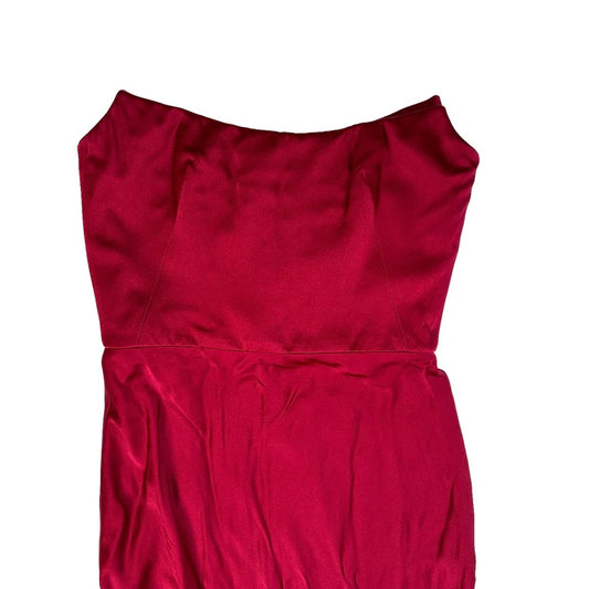 Red Silk Gown - M