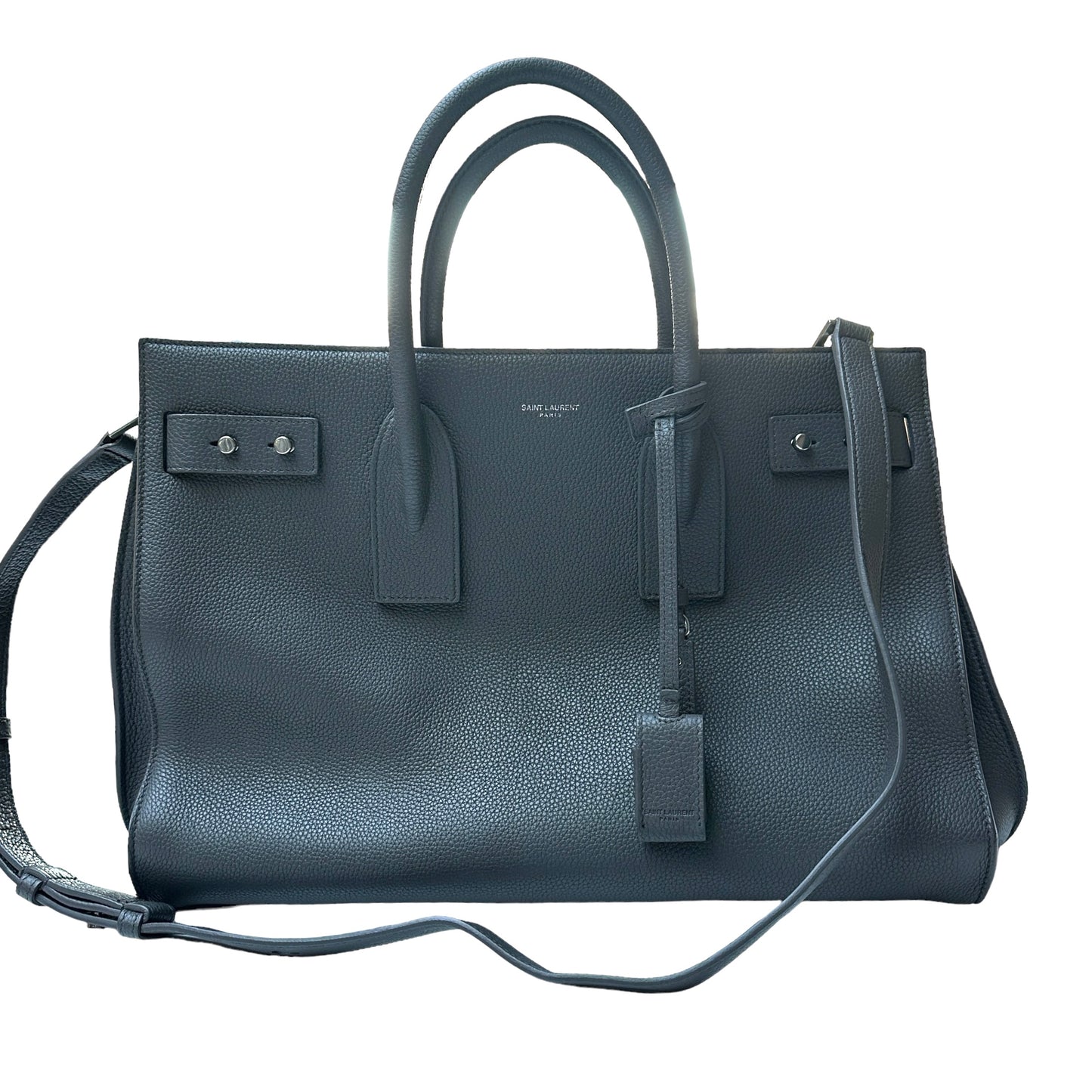 Large Sac De Jour in Grey Leather