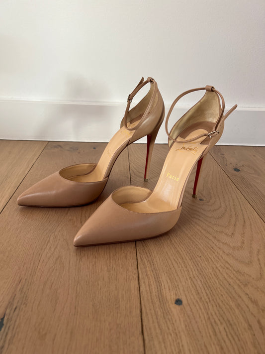 Nude Leather Heels - 11