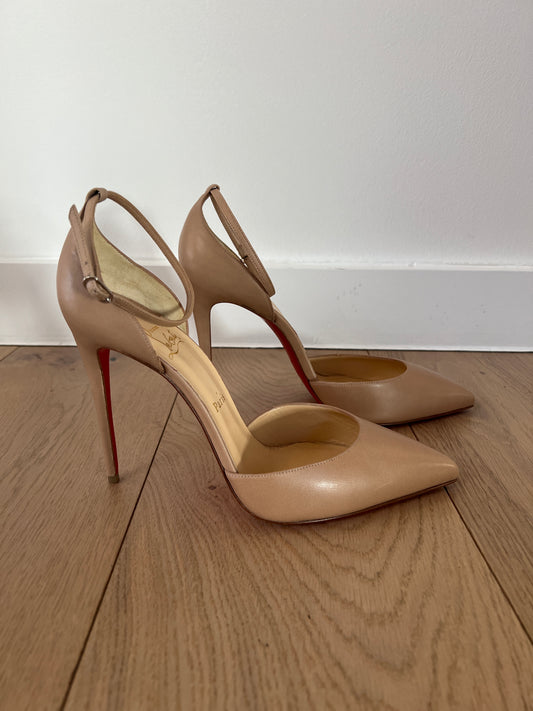 Nude Leather Heels - 11