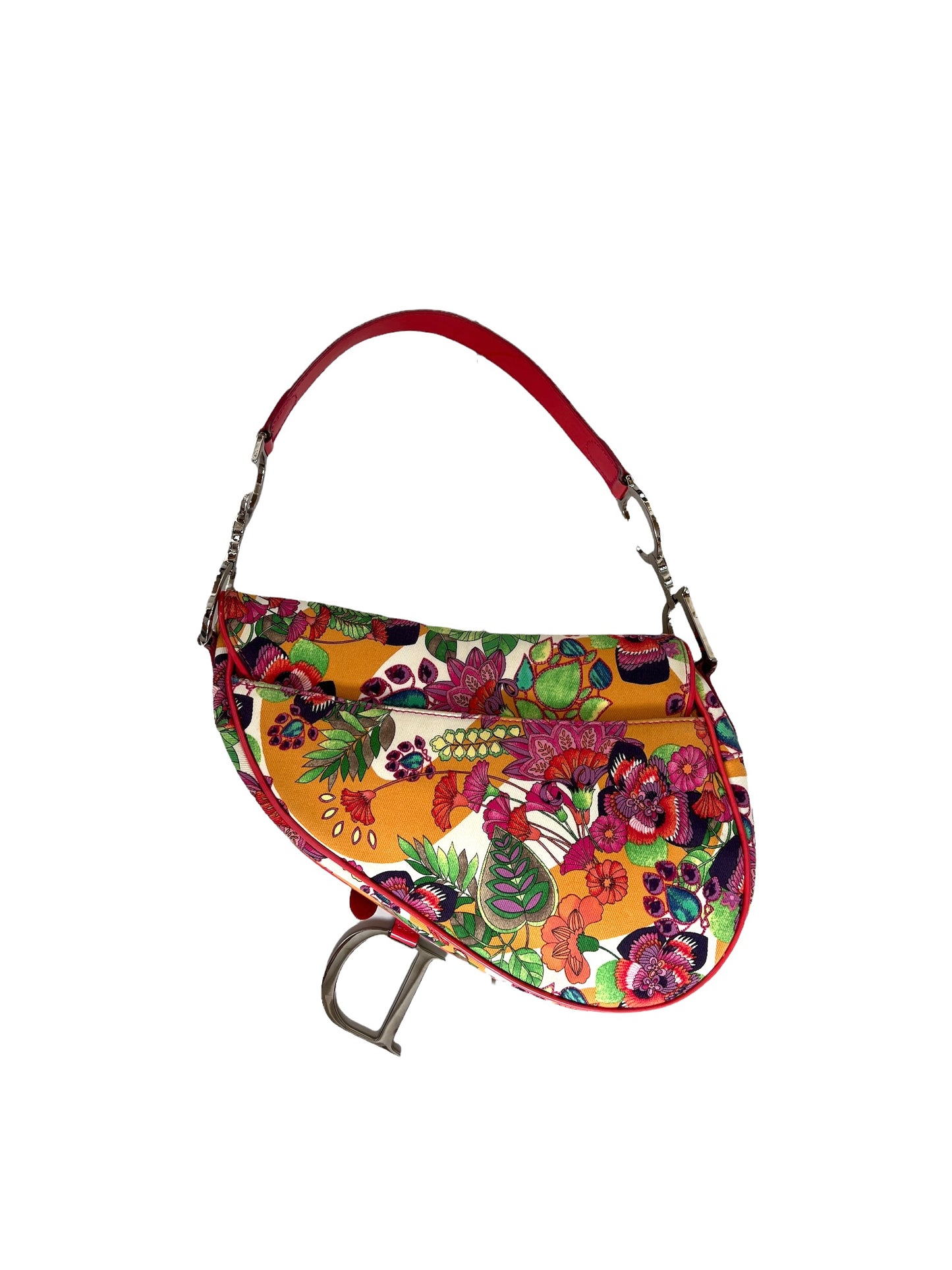 Pink Floral Saddle Bag