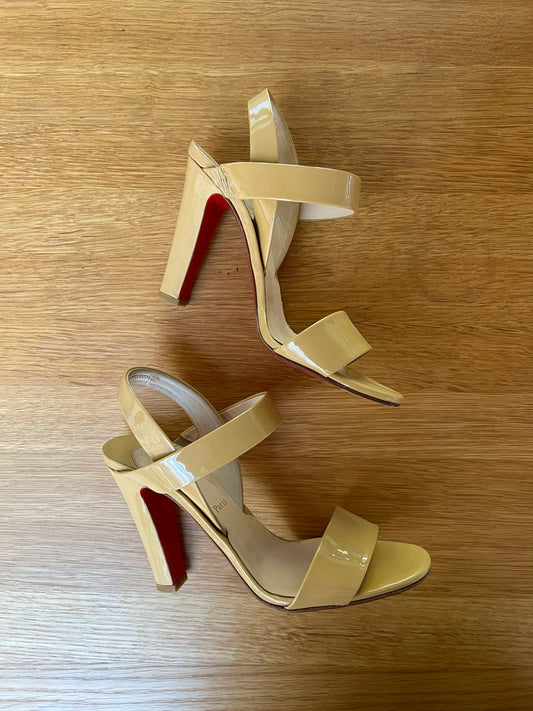 Nude Patent Heels - 8