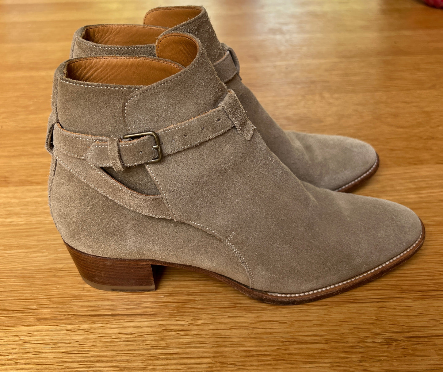Tan Suede Leather Boots - 7.5