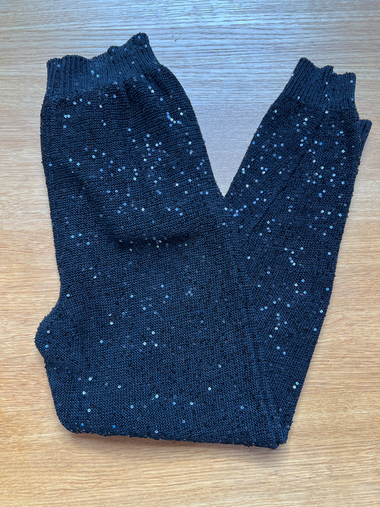 Sequins Black Joggers - 38