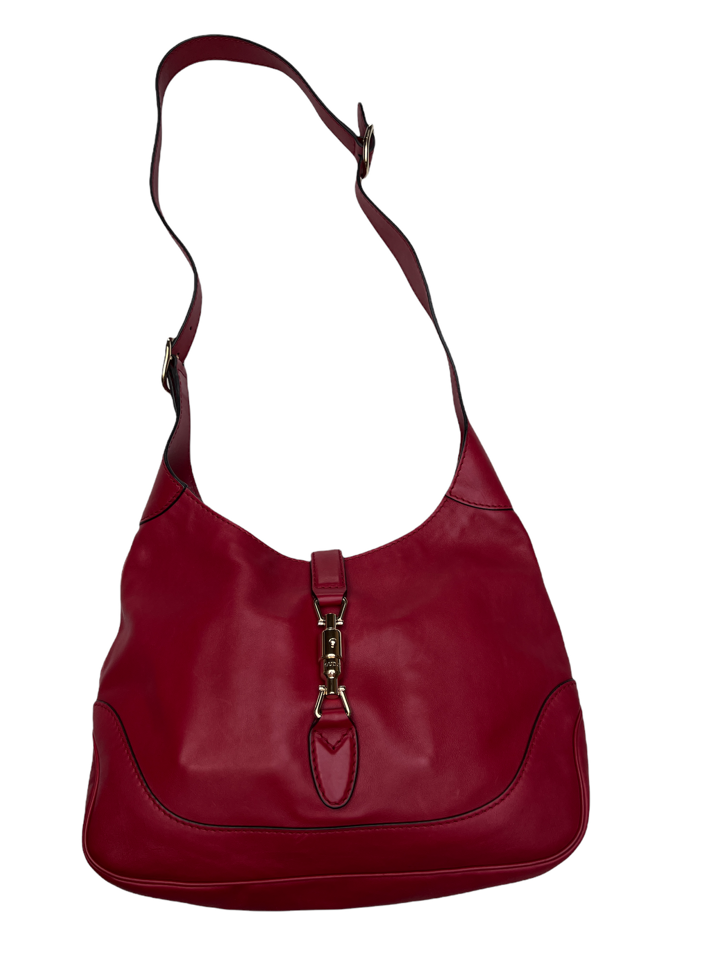 Red Leather Jackie Bag