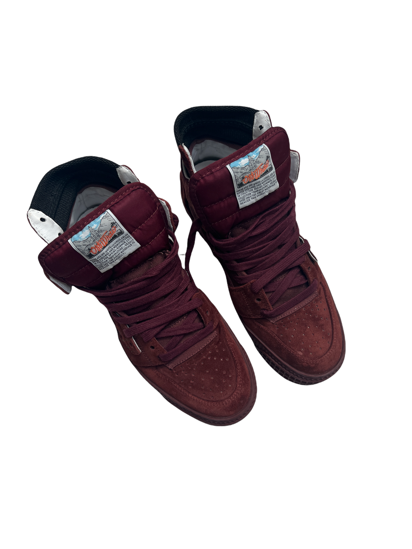 Burgundy Suede Sneakers - 8