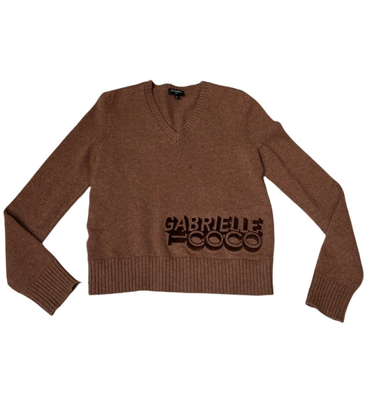 Brown Cashmere Pullover - XS