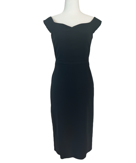 Black Bateau Neckline Dress - M