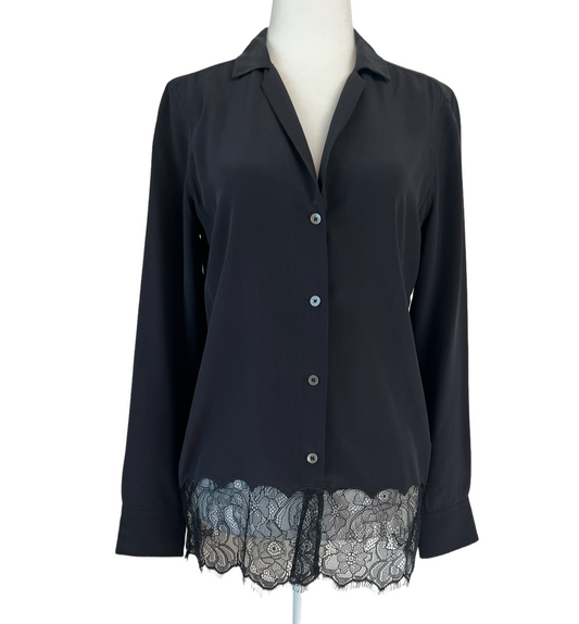 Black and Lace Shirt - XS