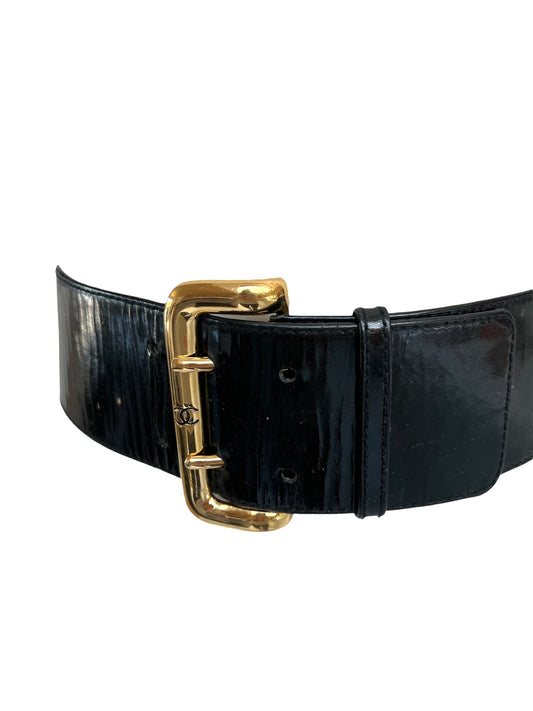 Vintage Patent Leather Belt