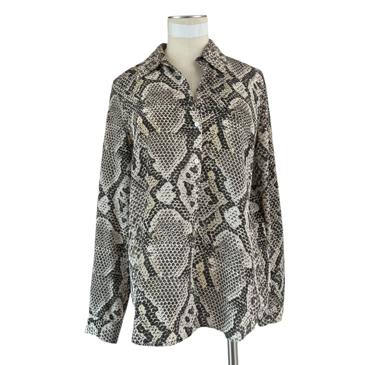 Python Printed Silk Shirt - XS