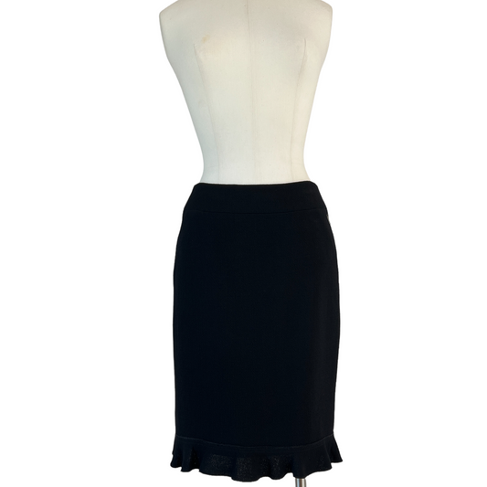 Black Wool Skirt - S