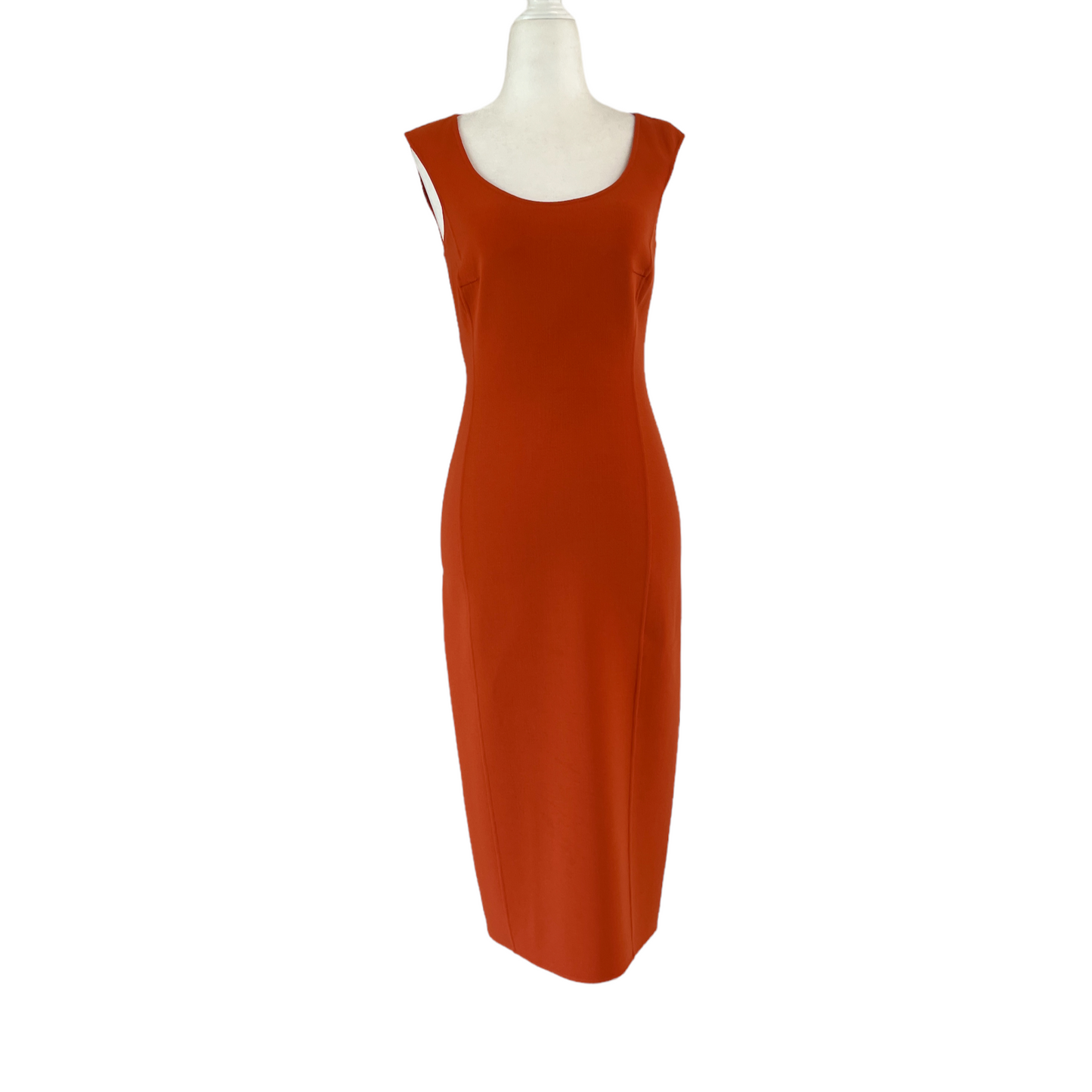 Orange Wool Midi Dress - 2