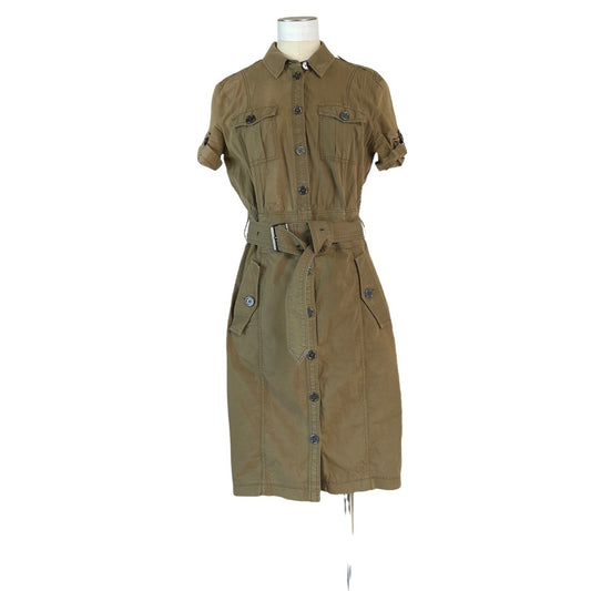 Kaki Cotton Dress - 8