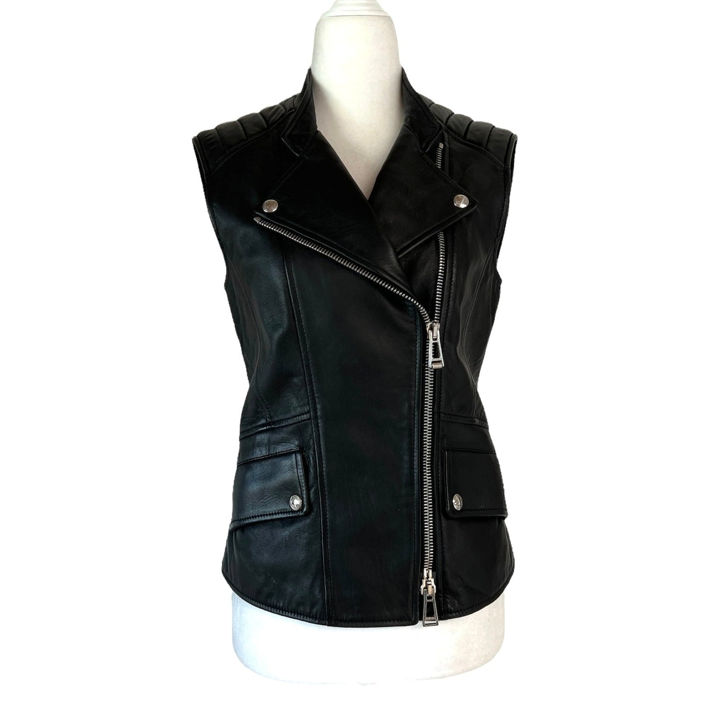 Leather Vest Jacket - S