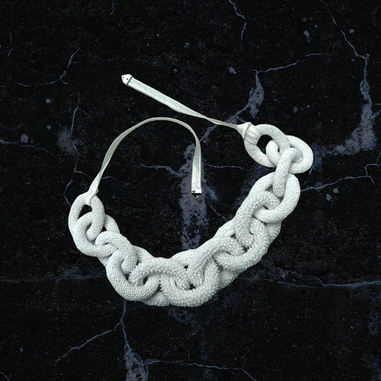 Chuncky White Beads Necklace