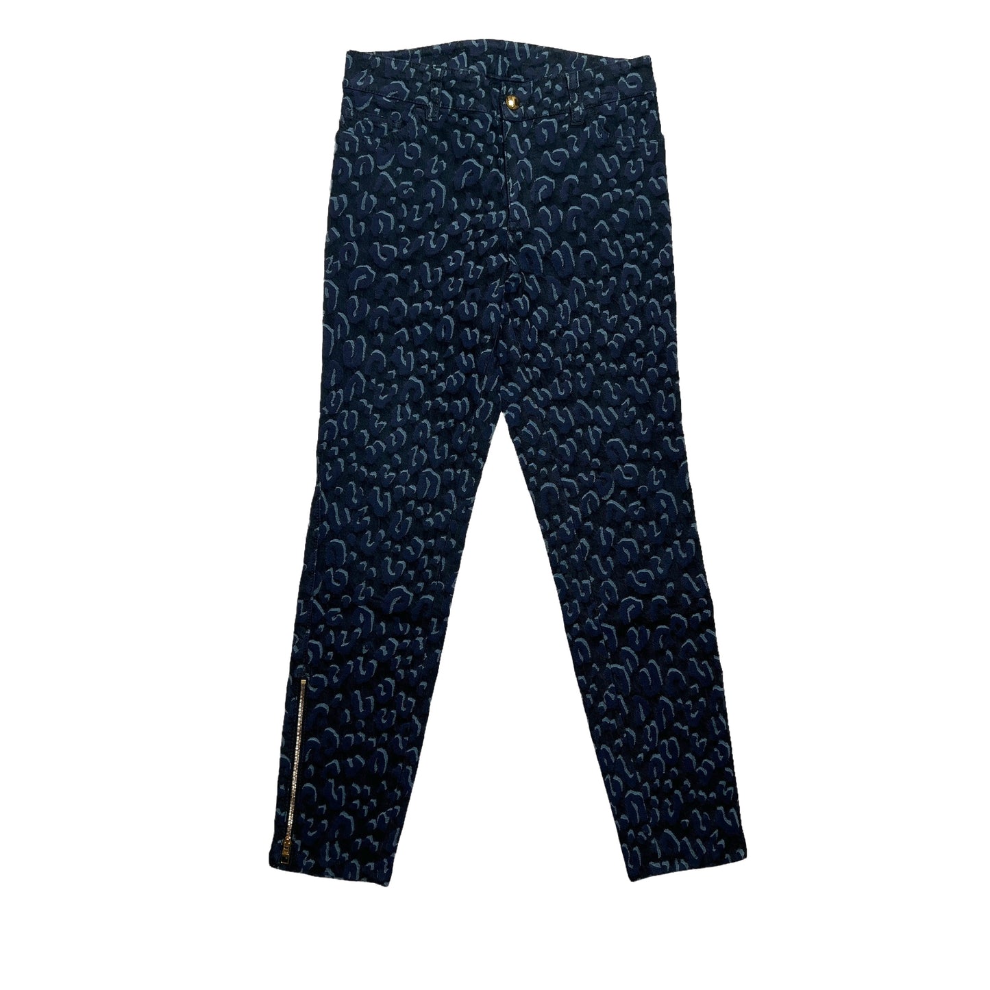 Leopard Print Blue Jeans - S