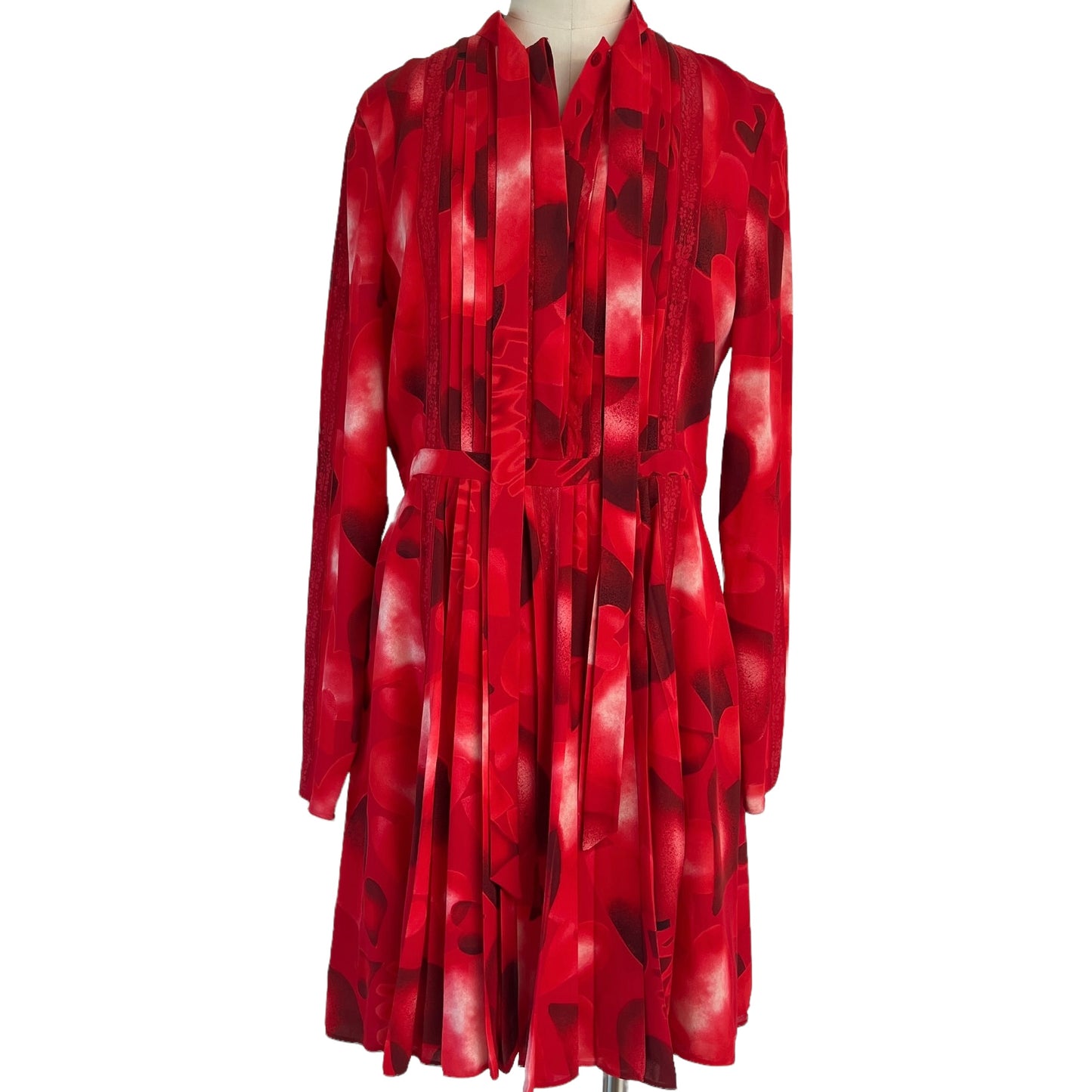 Red Silk Dress - M