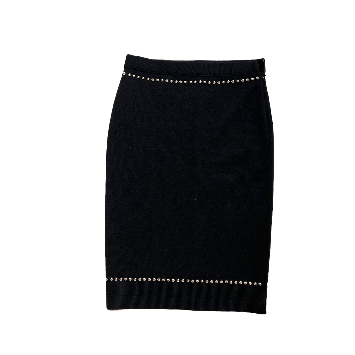 Black Wool Skirt with Studs - M