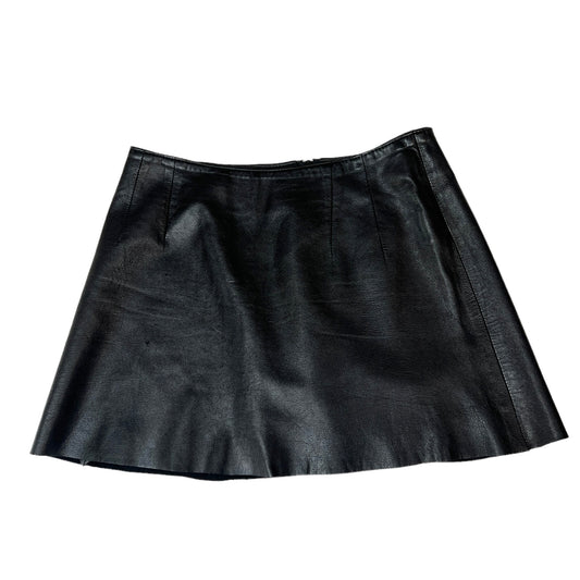 Vintage Leather Mini Skirt - S