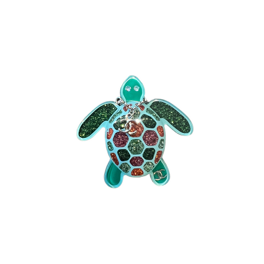 Resin Logo Turtle Brooch