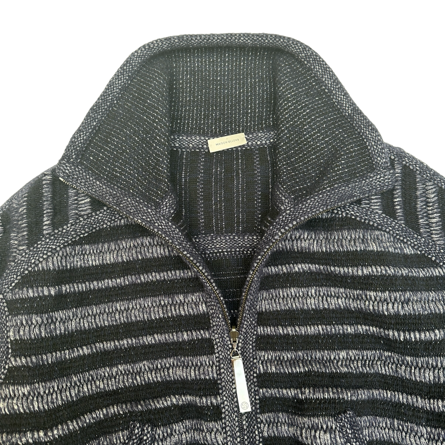 Navy Zipper Sweater - M