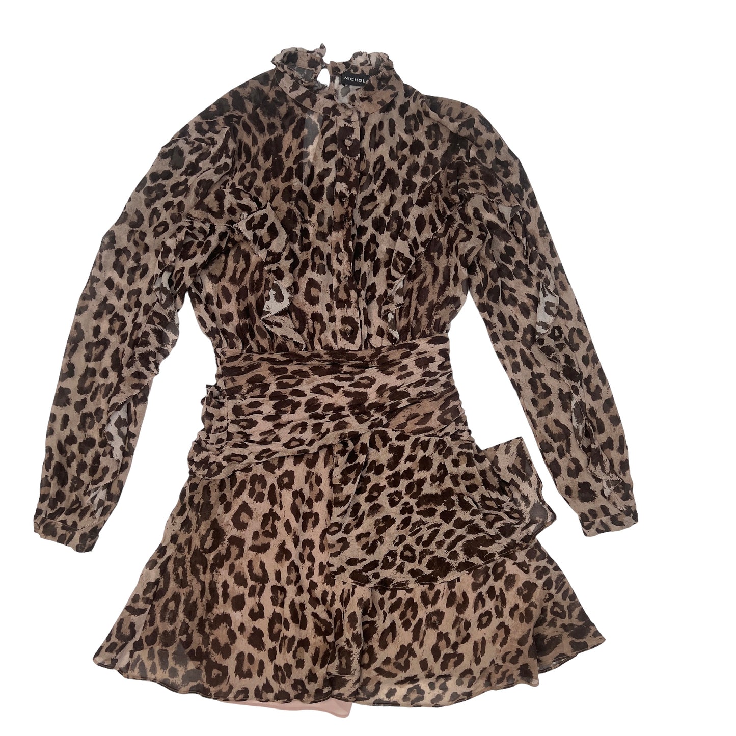 Leopard Mini Silk Dress - XS