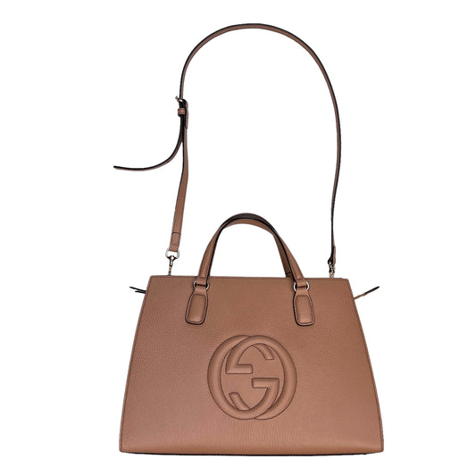 Blush Leather Tote