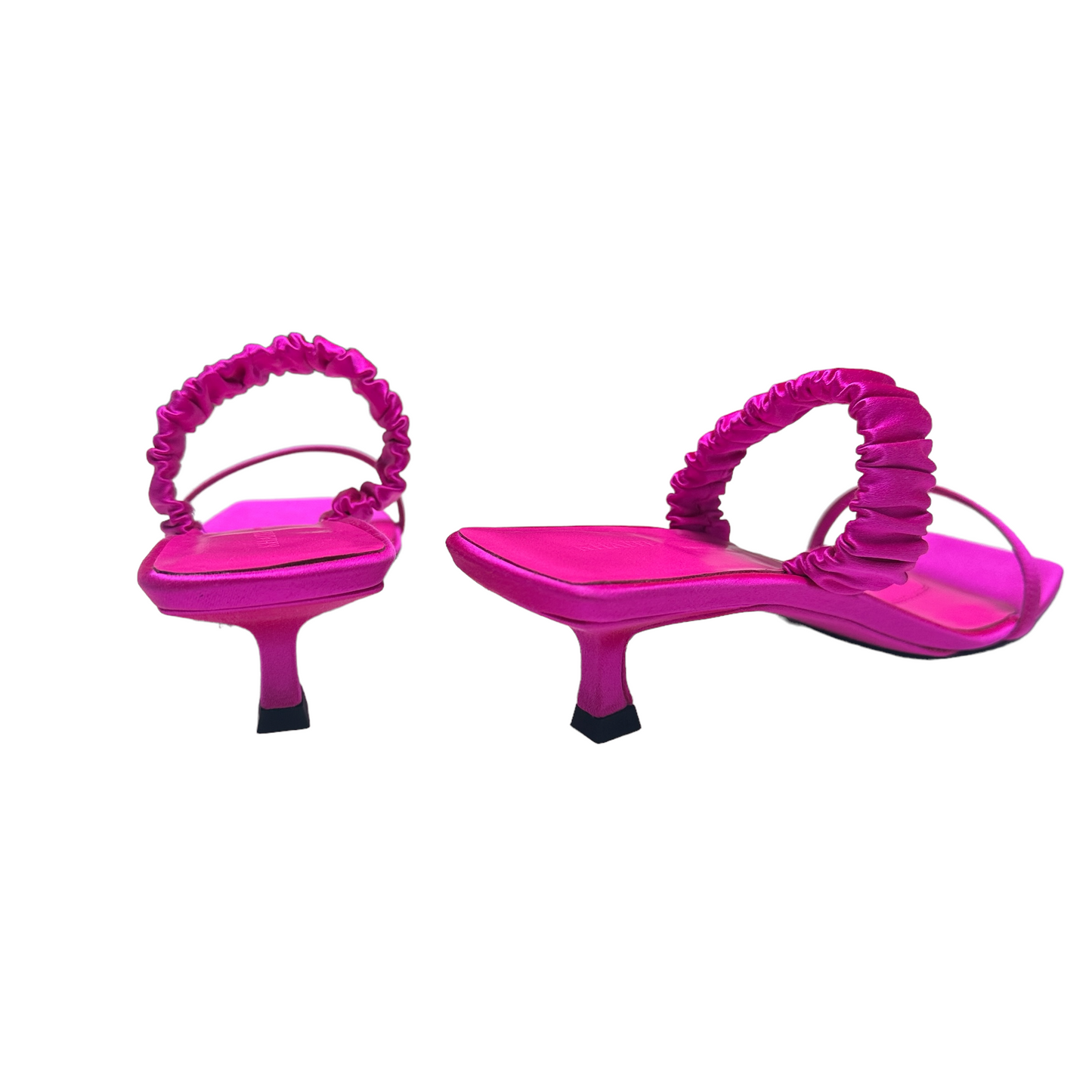 Georgia Fuschia Satin Sandals - 7.5