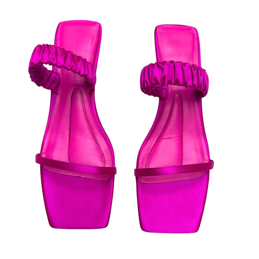 Georgia Fuschia Satin Sandals - 7.5