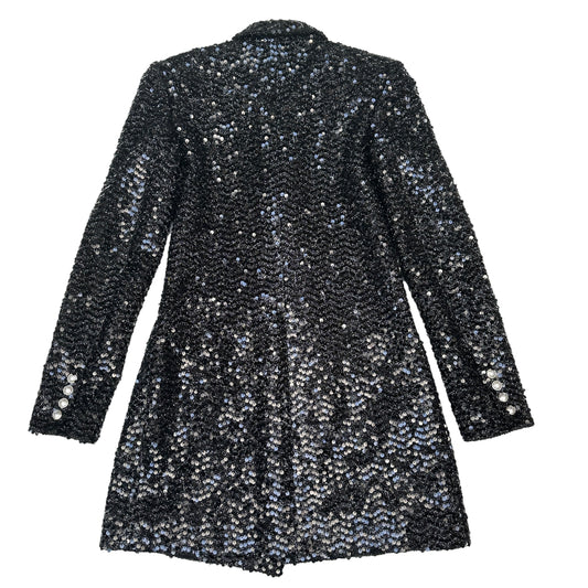 Black Sequins Blazer Dress - S