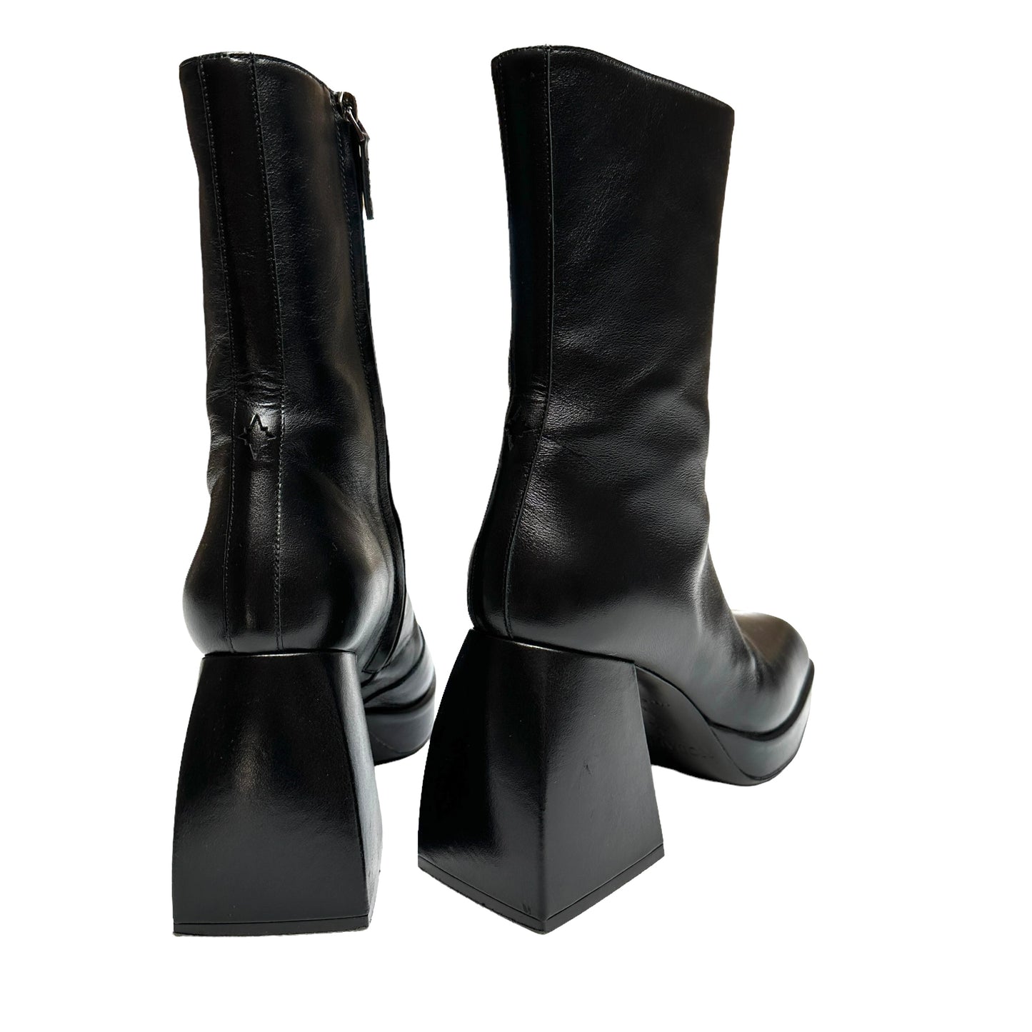 Black Platform Chunky Boots -  8