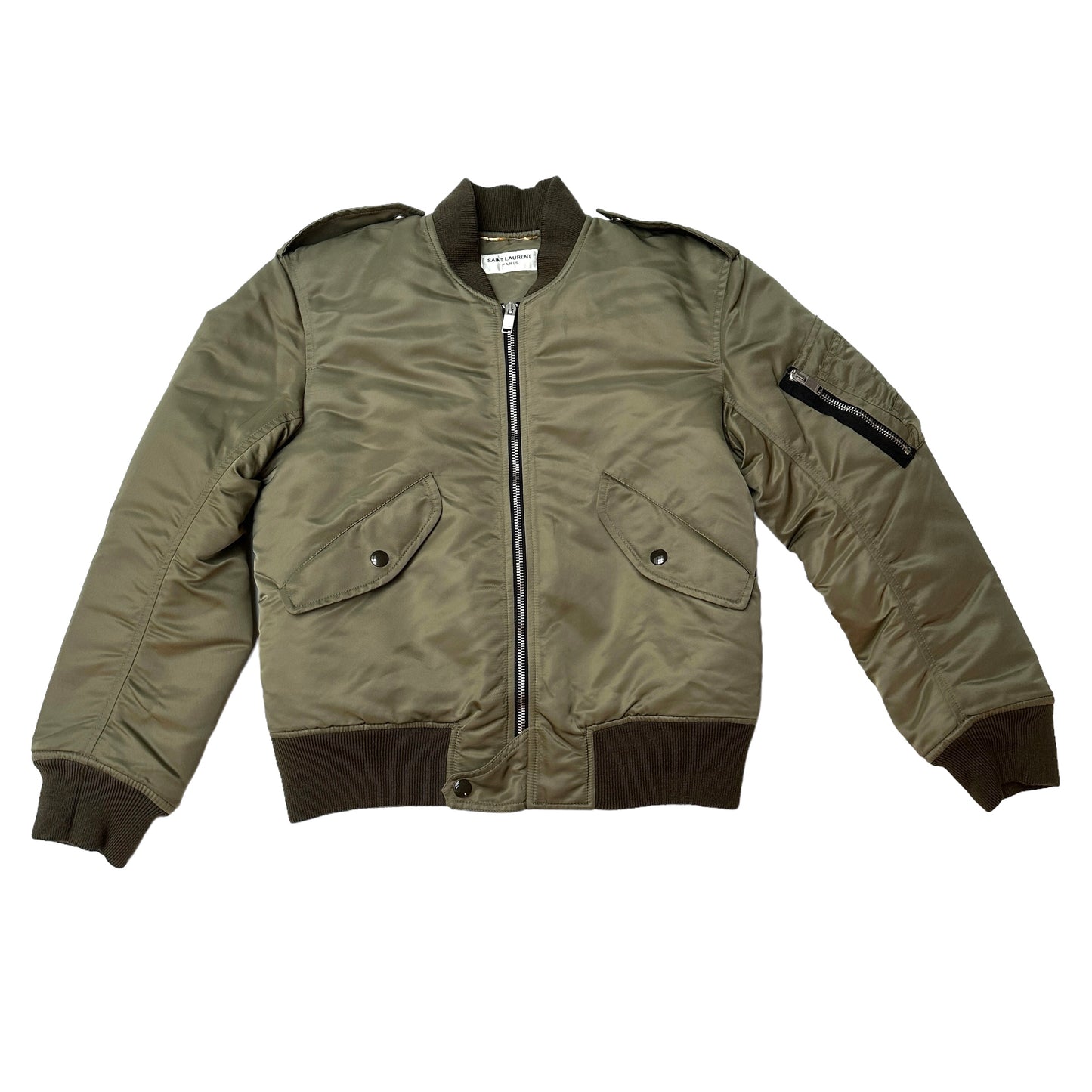 Kaki Green Bomber Jacket - XS