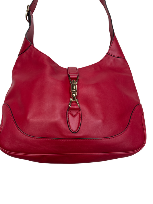 Red Leather Jackie Bag