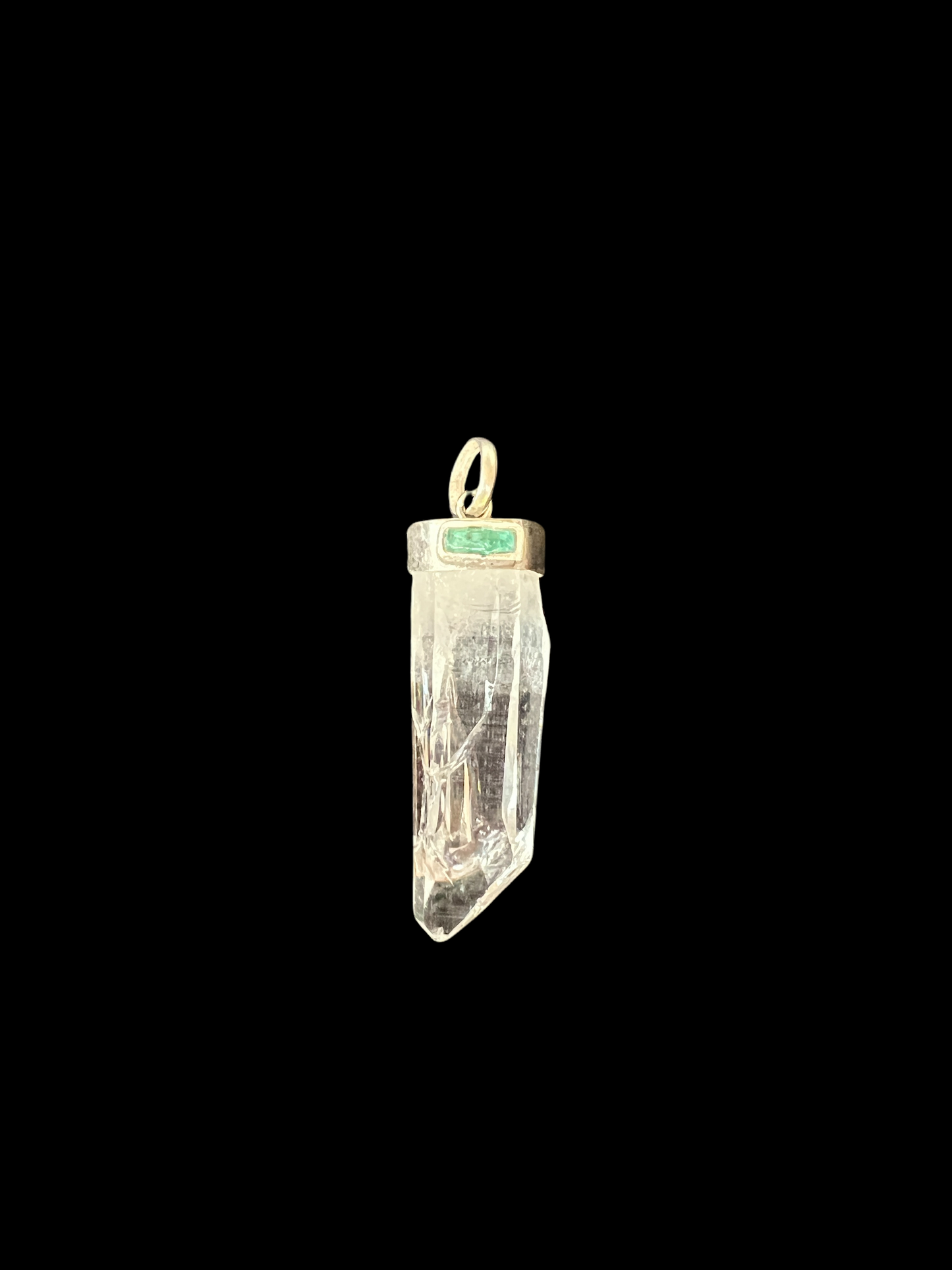 Clear Quartz Silver Pendant