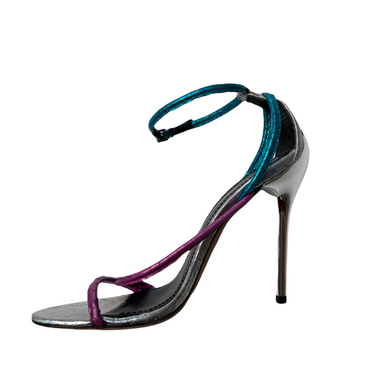 Multicolor Leather High Heels - 7